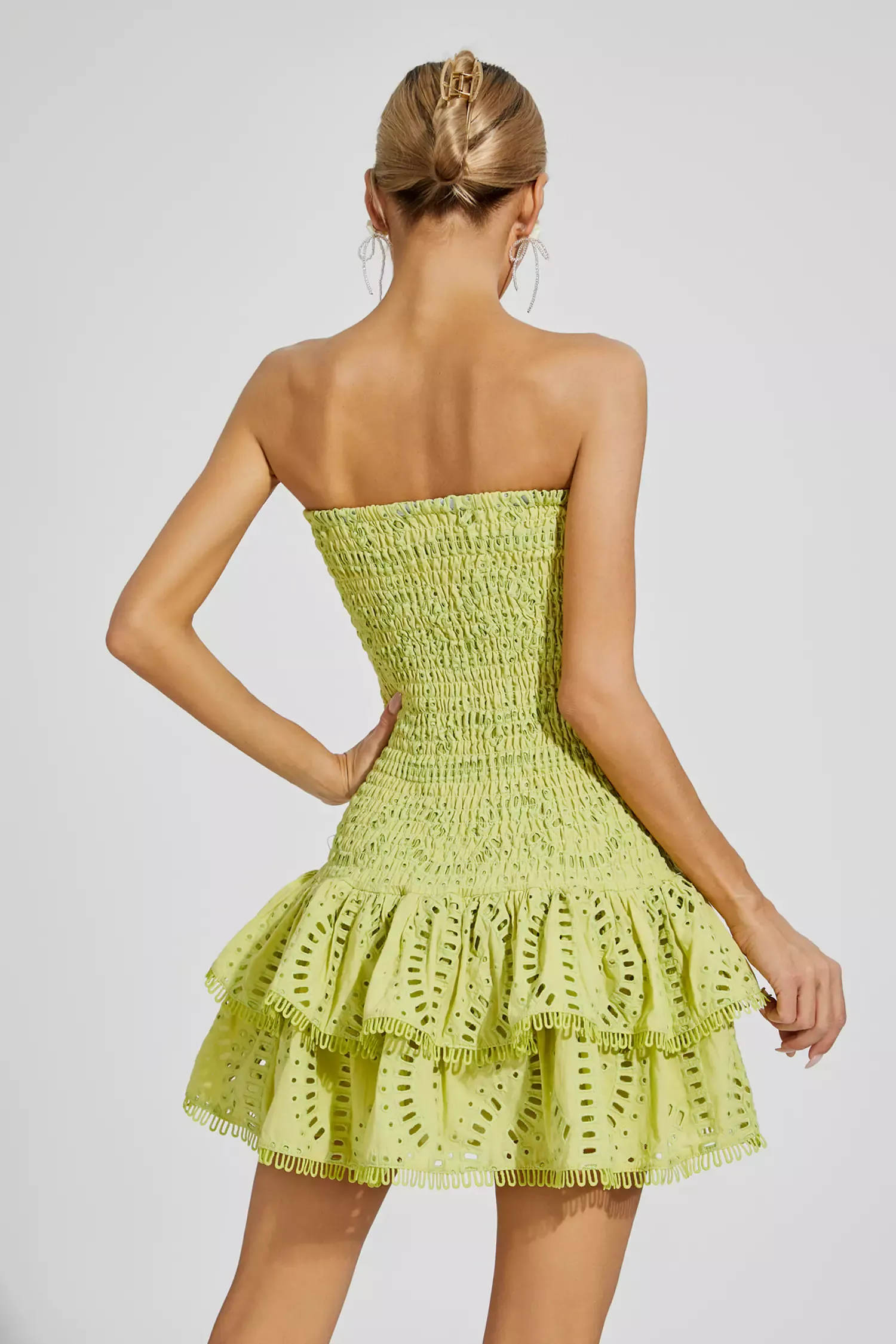 Bert Green Ruffle Mini Dress