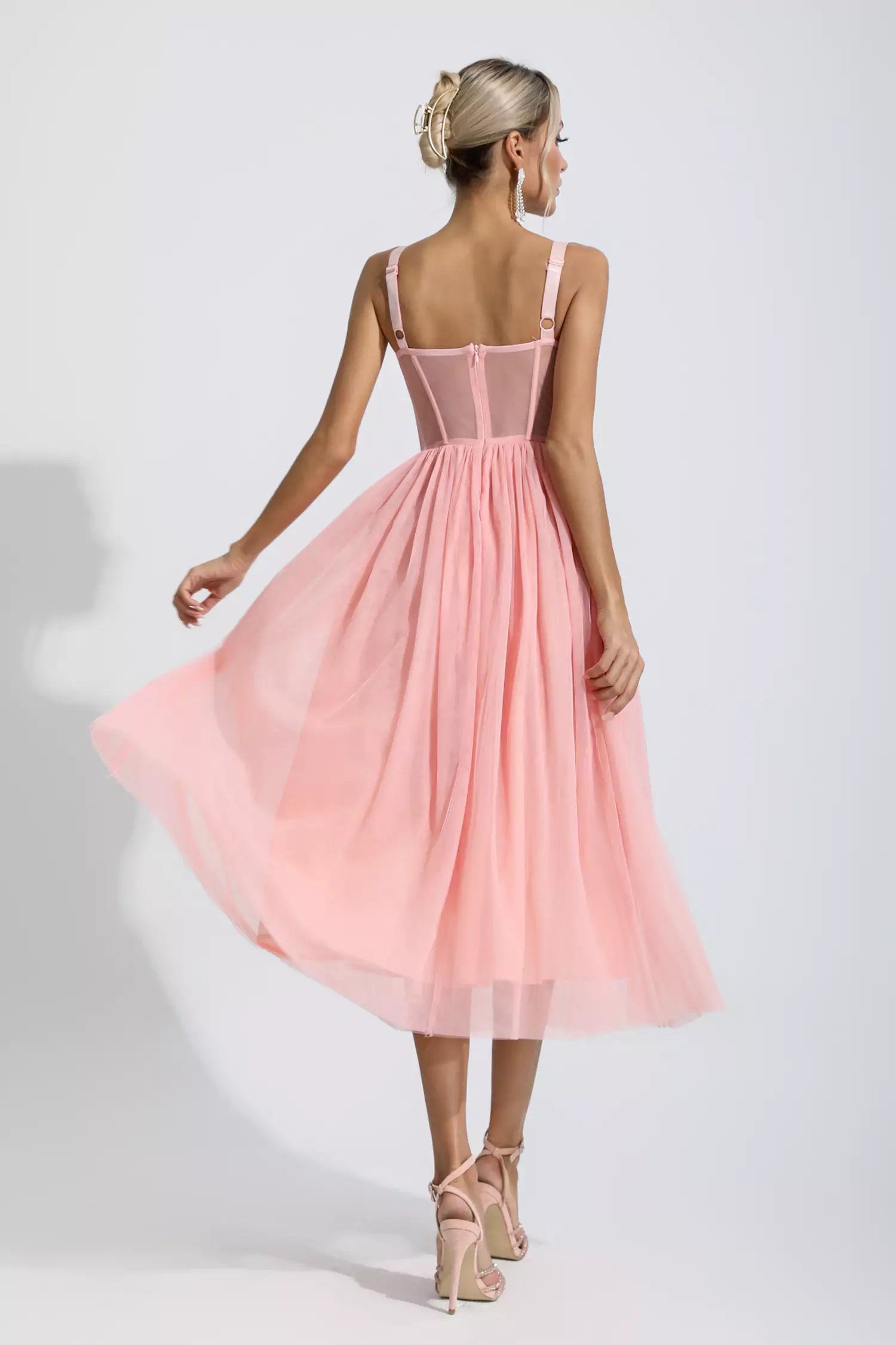 Wagner Pink Floral Midi Dress