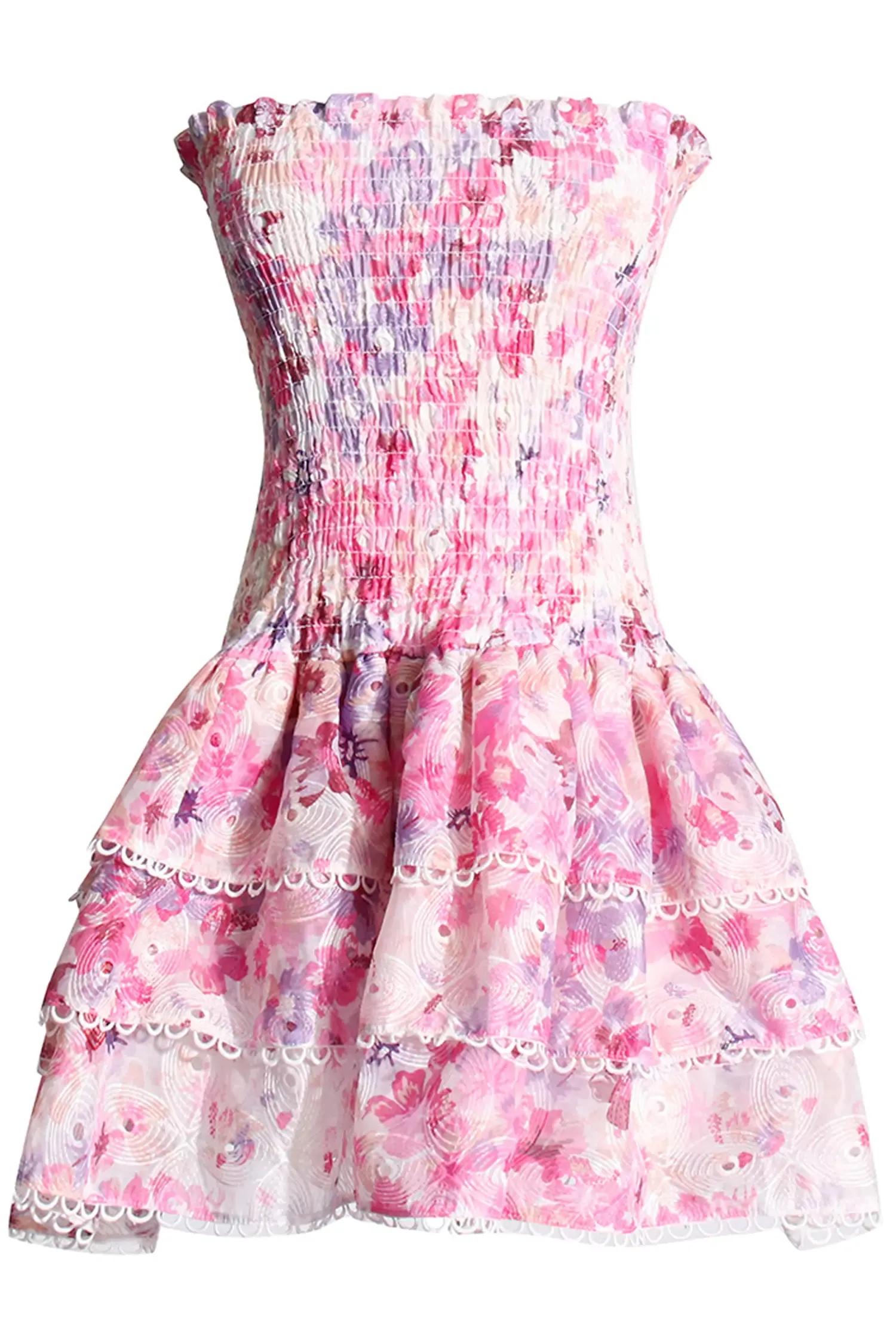 Locke Floral Ruched Mini Dress