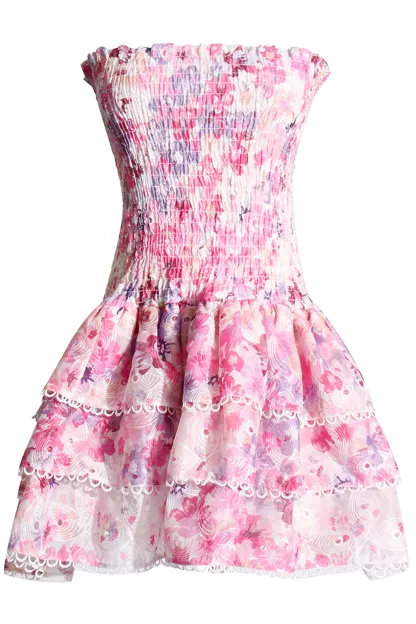 Locke Floral Ruched Mini Dress