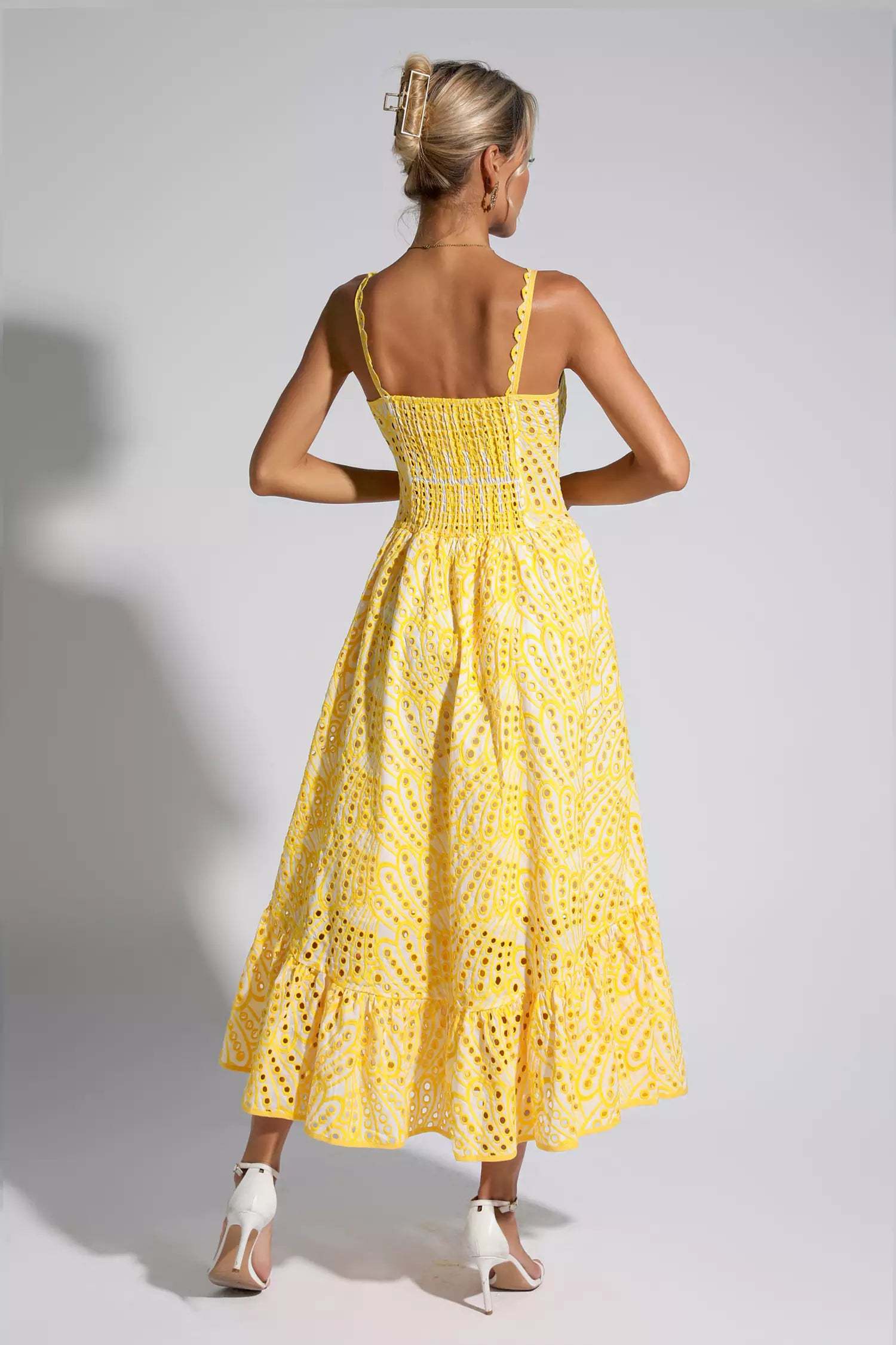 Reade Yellow Printed Maxi Dress