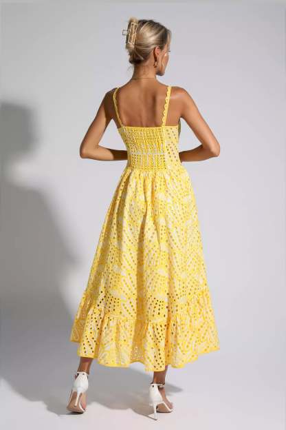 Reade Yellow Printed Maxi Dress