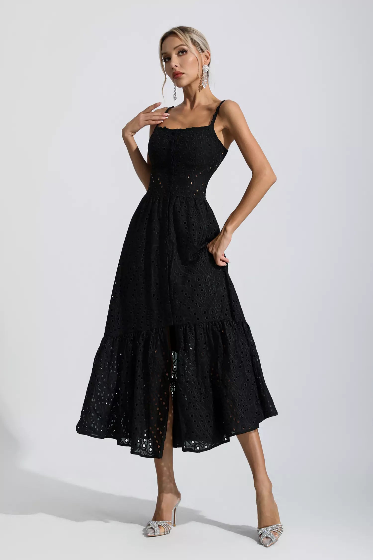 Reade Black Printed Maxi Dress