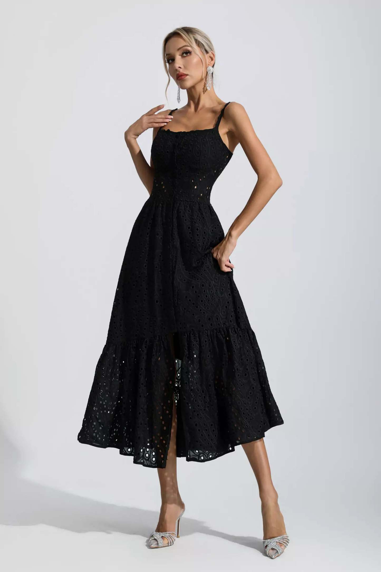 Reade Black Printed Maxi Dress