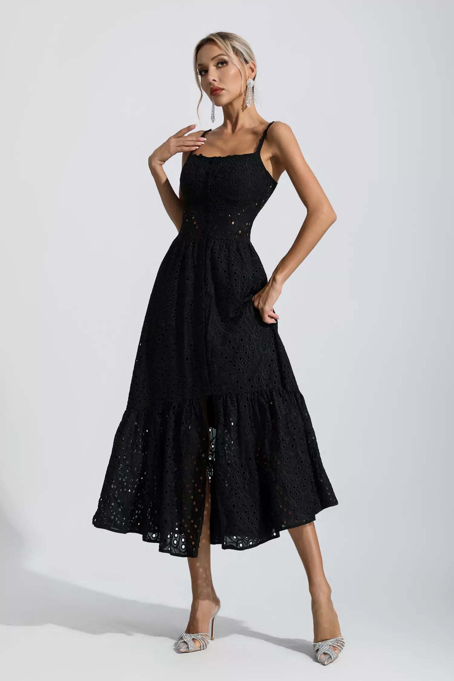 Reade Black Printed Maxi Dress