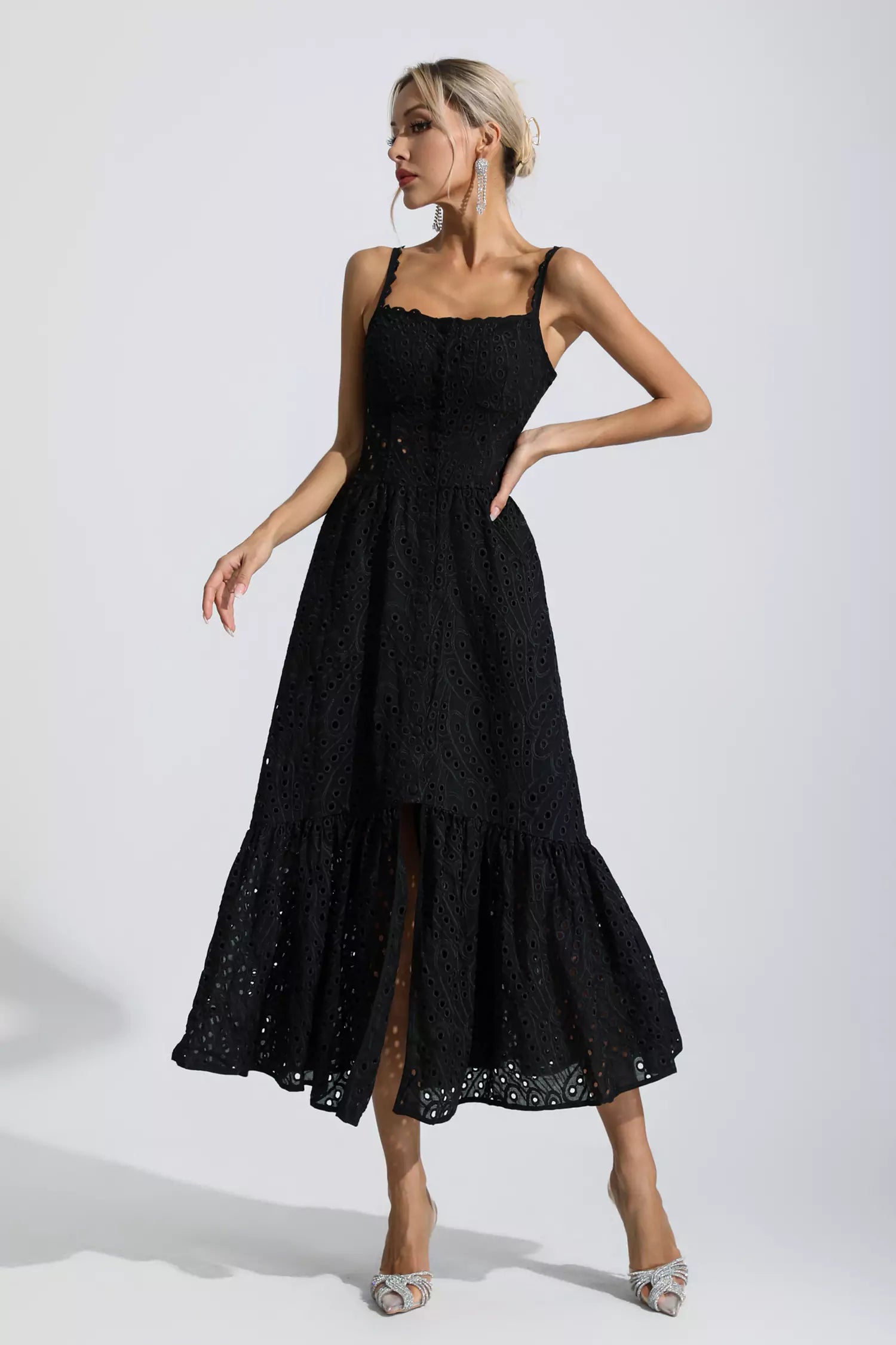 Reade Black Printed Maxi Dress
