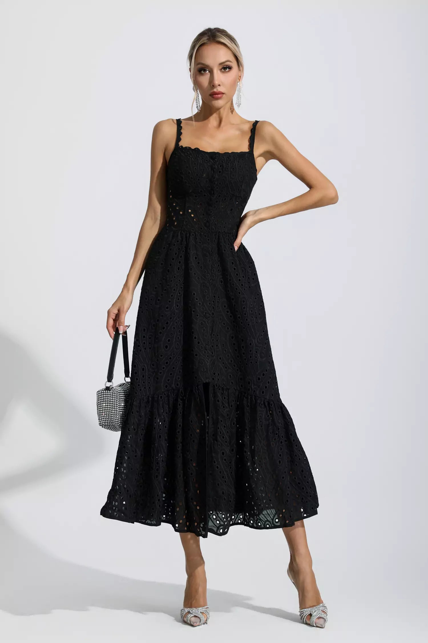 Reade Black Printed Maxi Dress