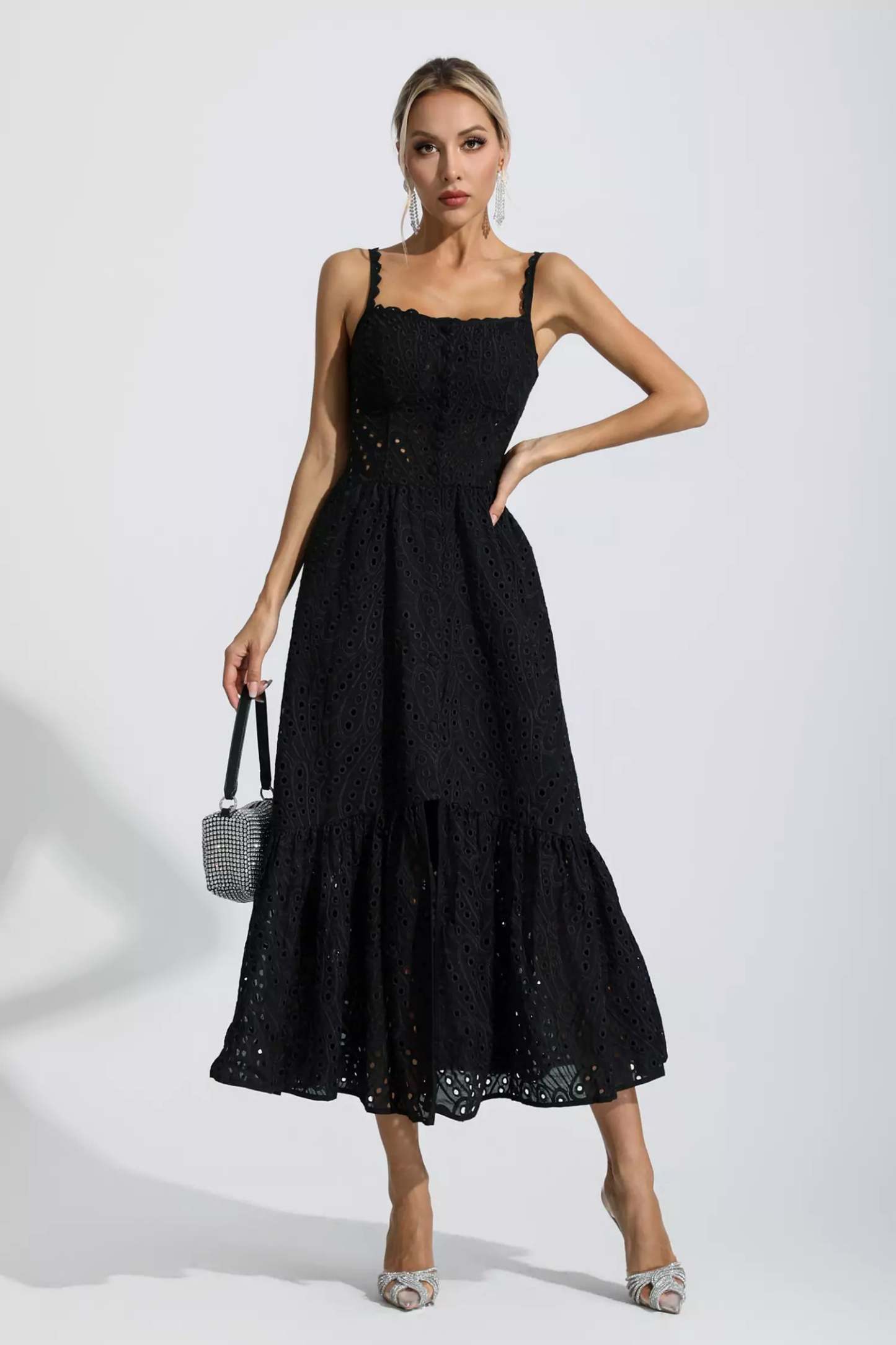 Reade Black Printed Maxi Dress