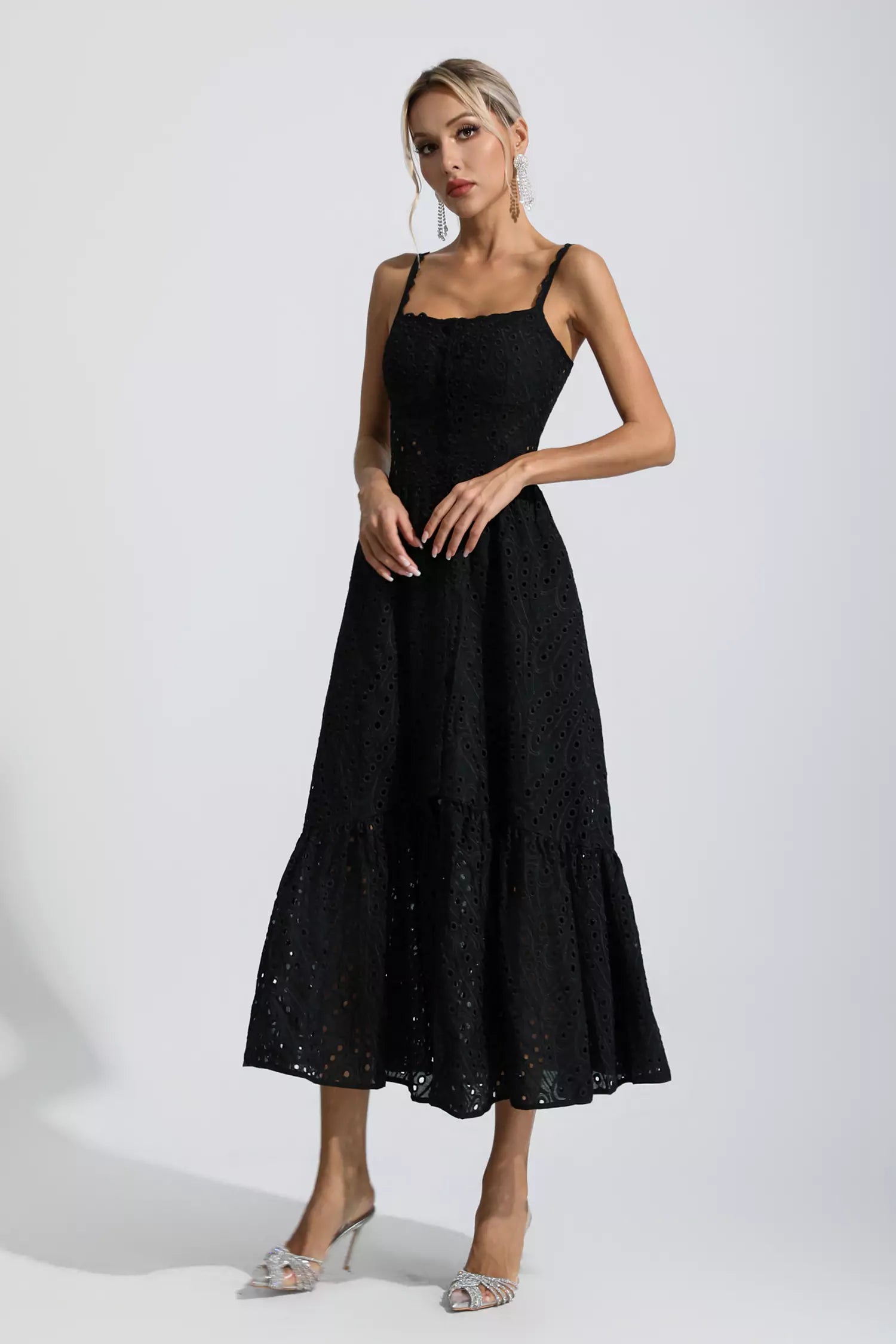 Reade Black Printed Maxi Dress
