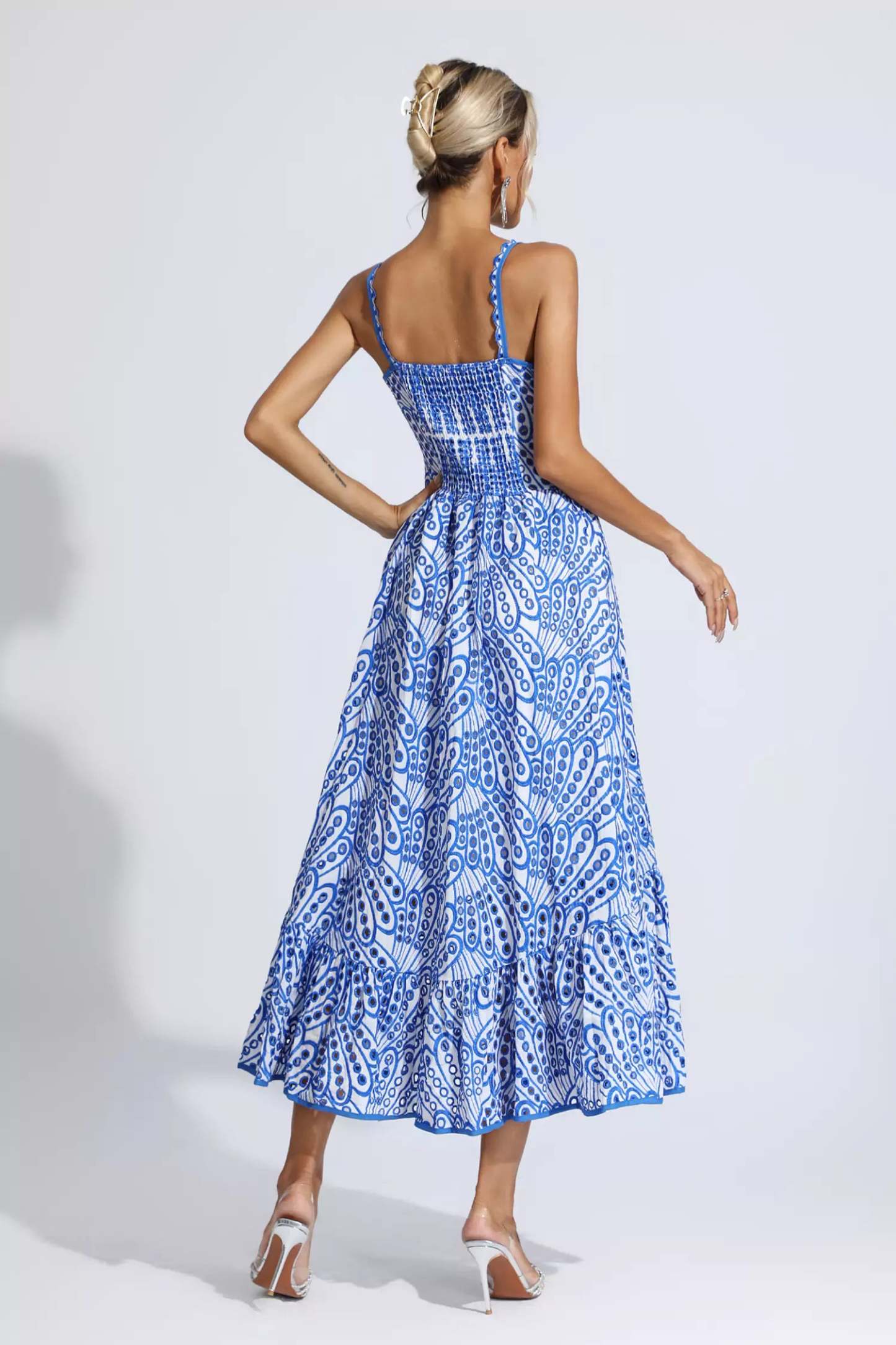 Reade Blue Printed Maxi Dress
