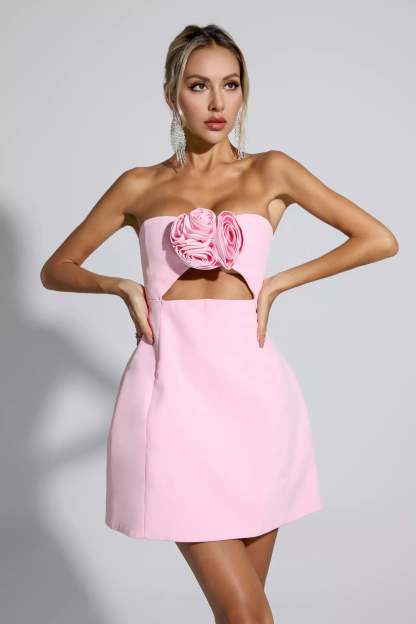 Johnny Pink Floral Mini Dress