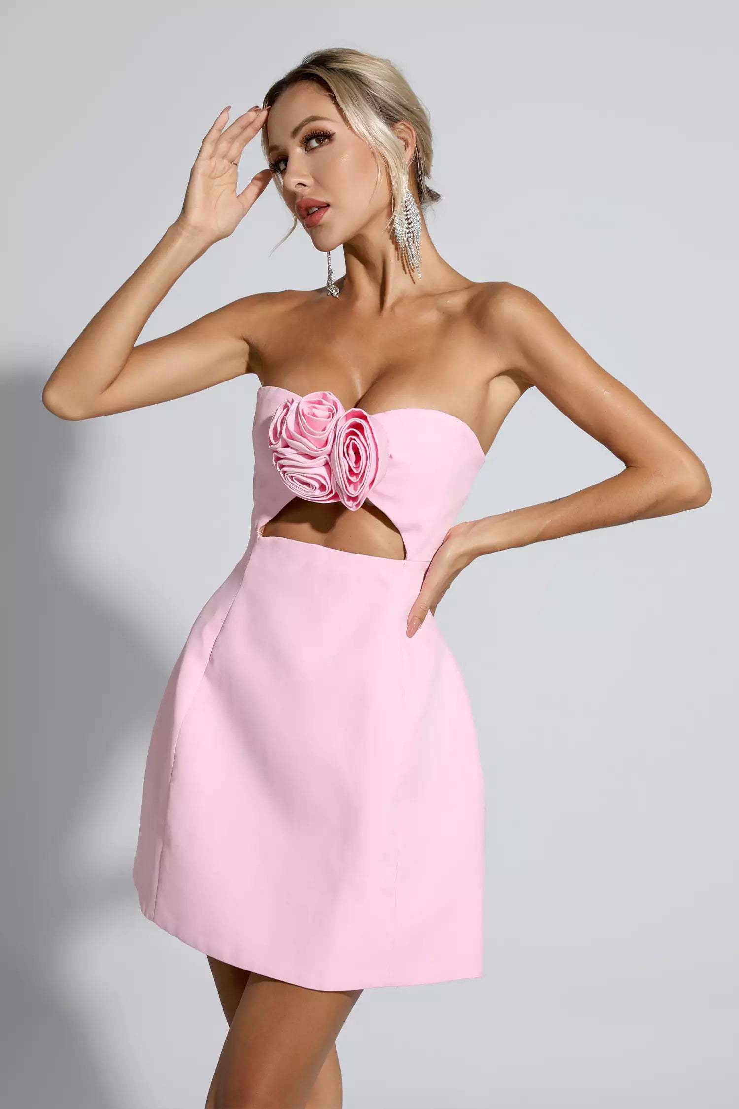 Johnny Pink Floral Mini Dress