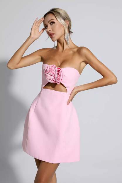 Johnny Pink Floral Mini Dress