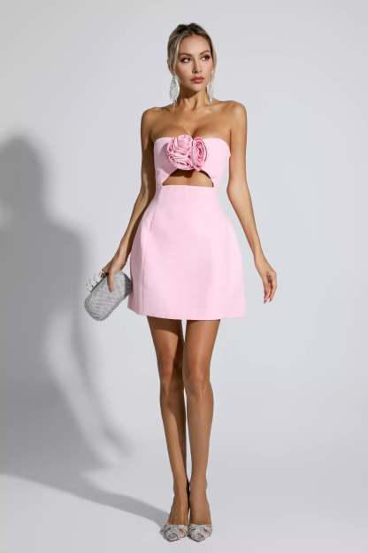 Johnny Pink Floral Mini Dress