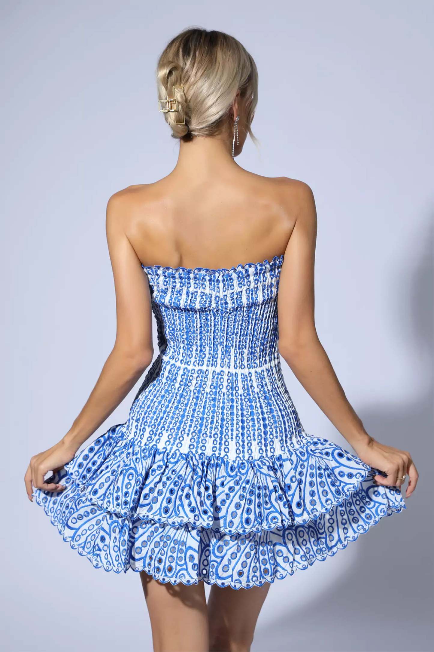 Milo Blue Ruffle Mini Dress