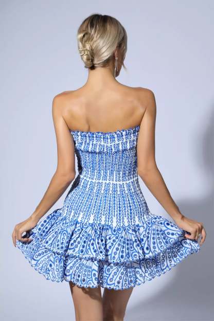 Milo Blue Ruffle Mini Dress