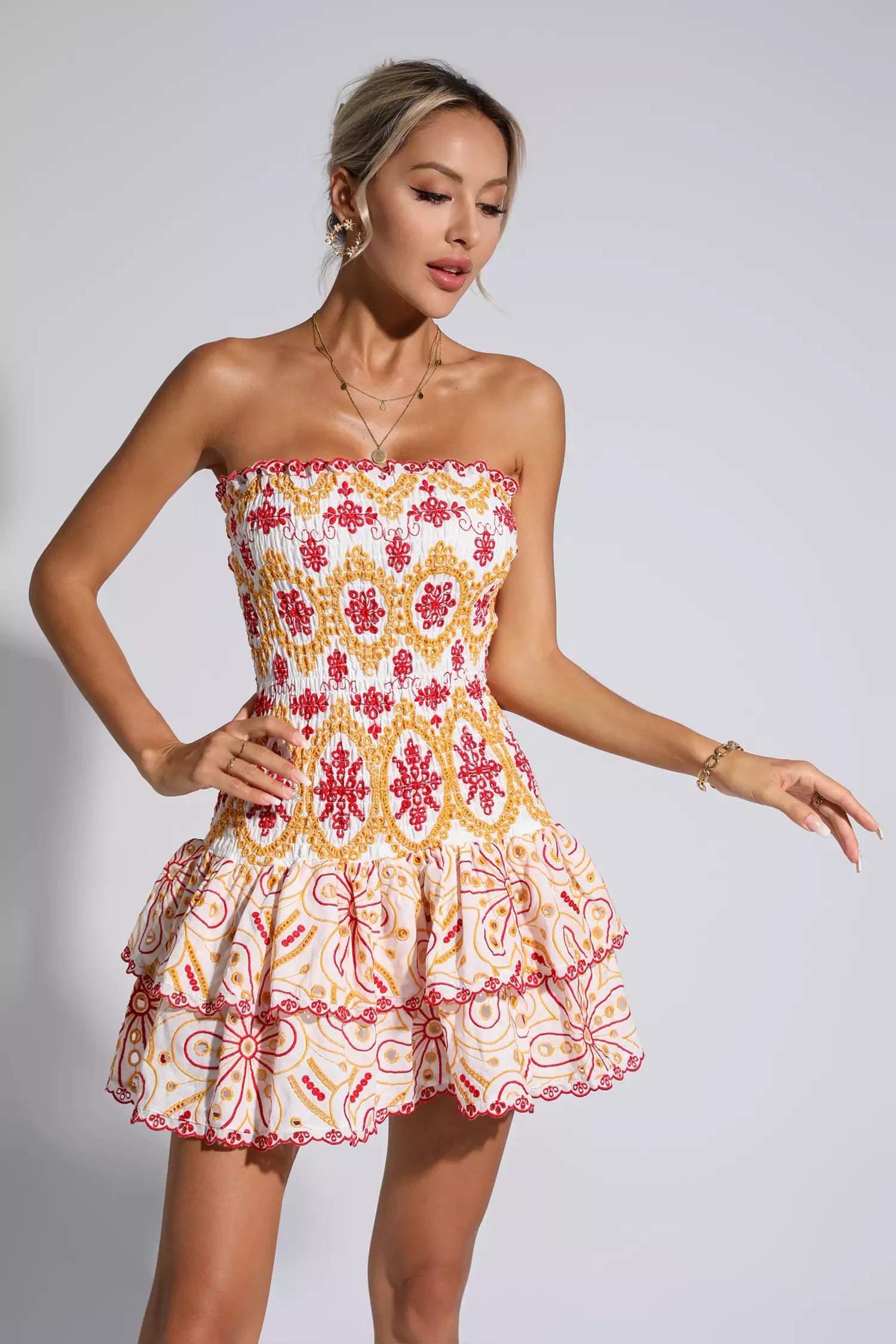 Milo Red Ruffle Mini Dress