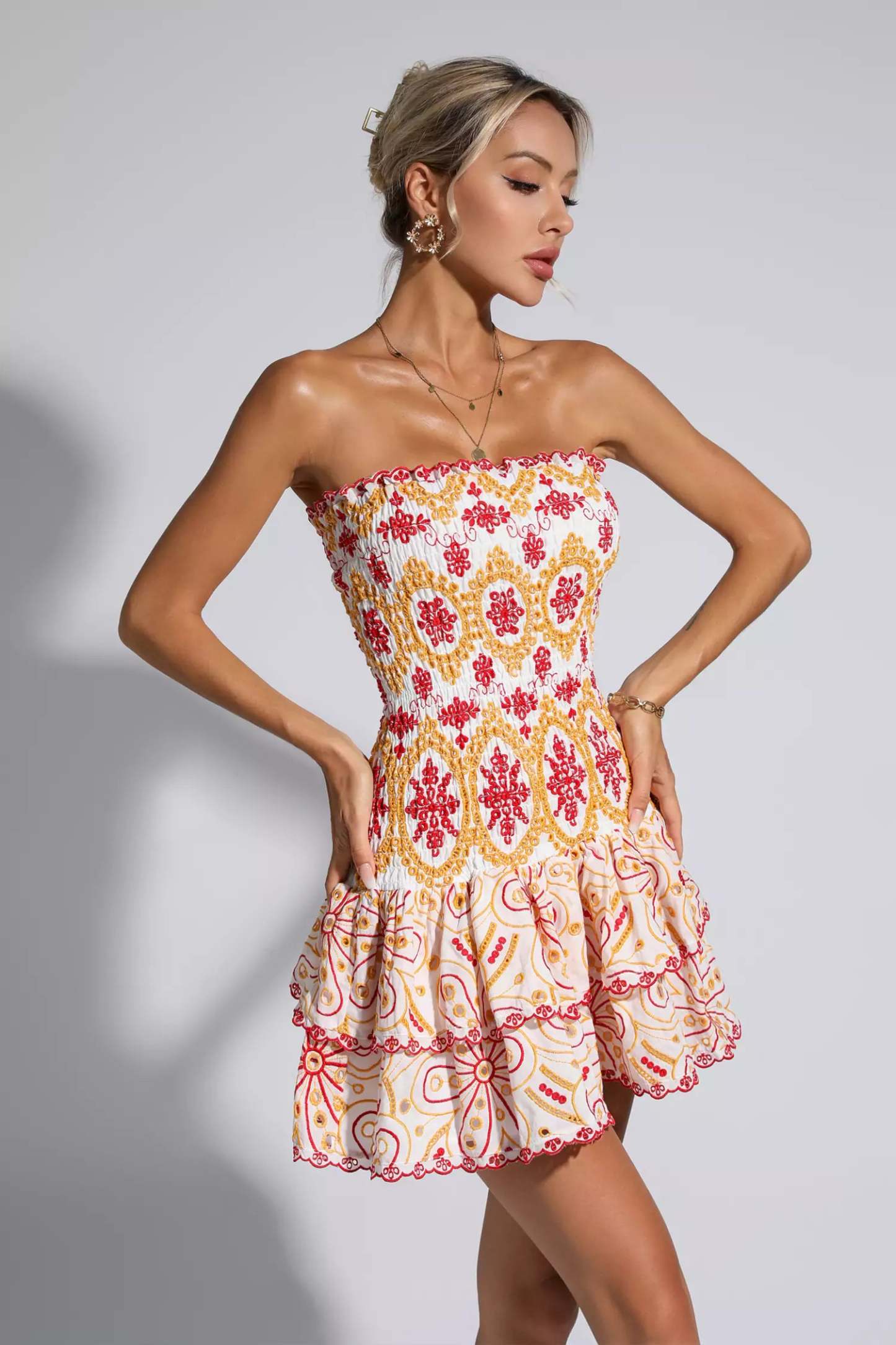 Milo Red Ruffle Mini Dress
