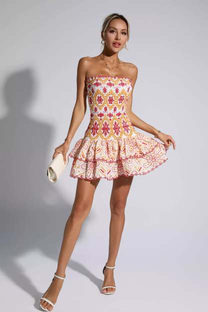 Milo Red Ruffle Mini Dress