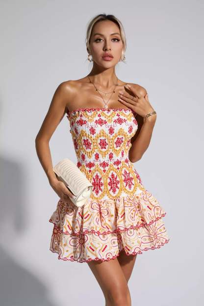 Milo Red Ruffle Mini Dress
