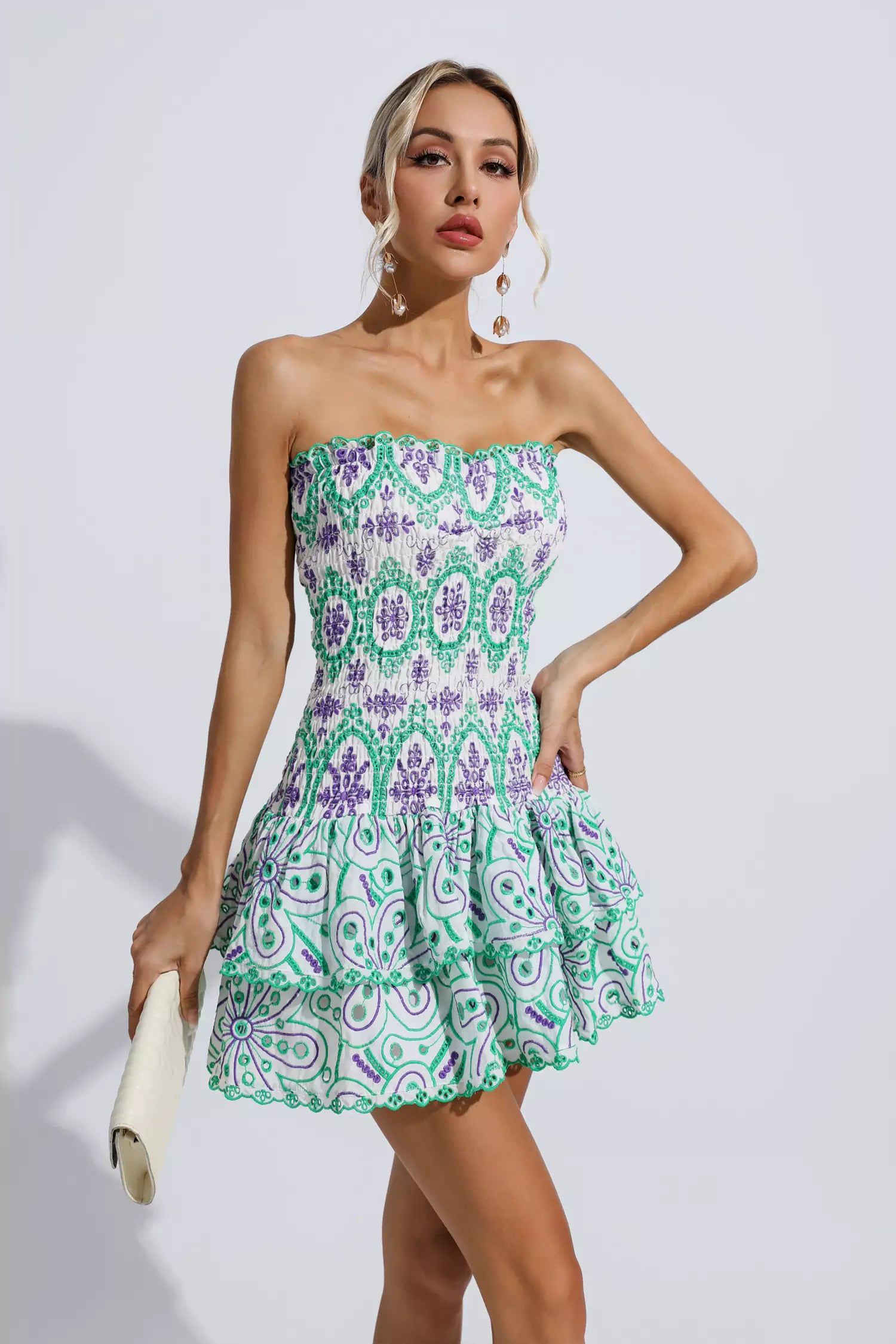 Milo Green Ruffle Mini Dress
