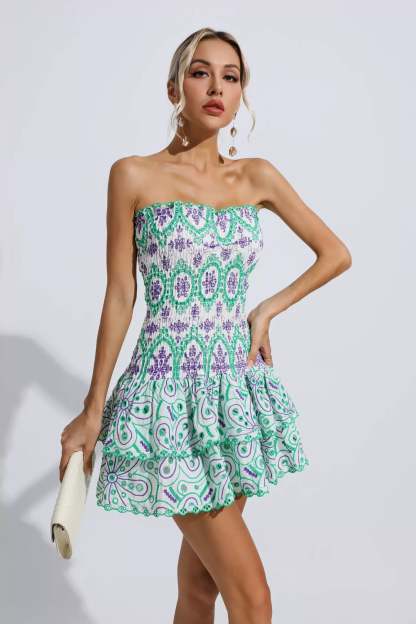 Milo Green Ruffle Mini Dress