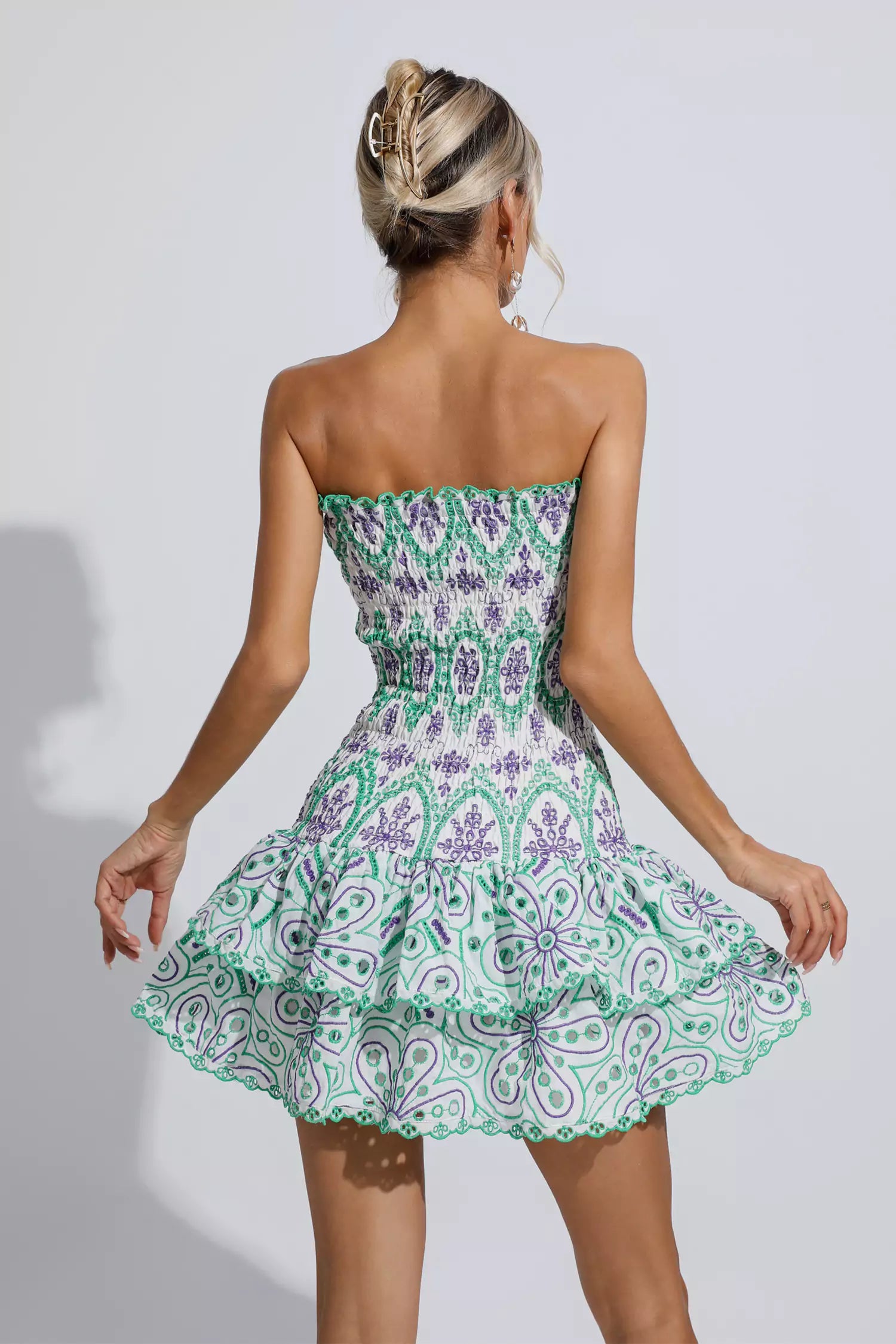 Milo Green Ruffle Mini Dress