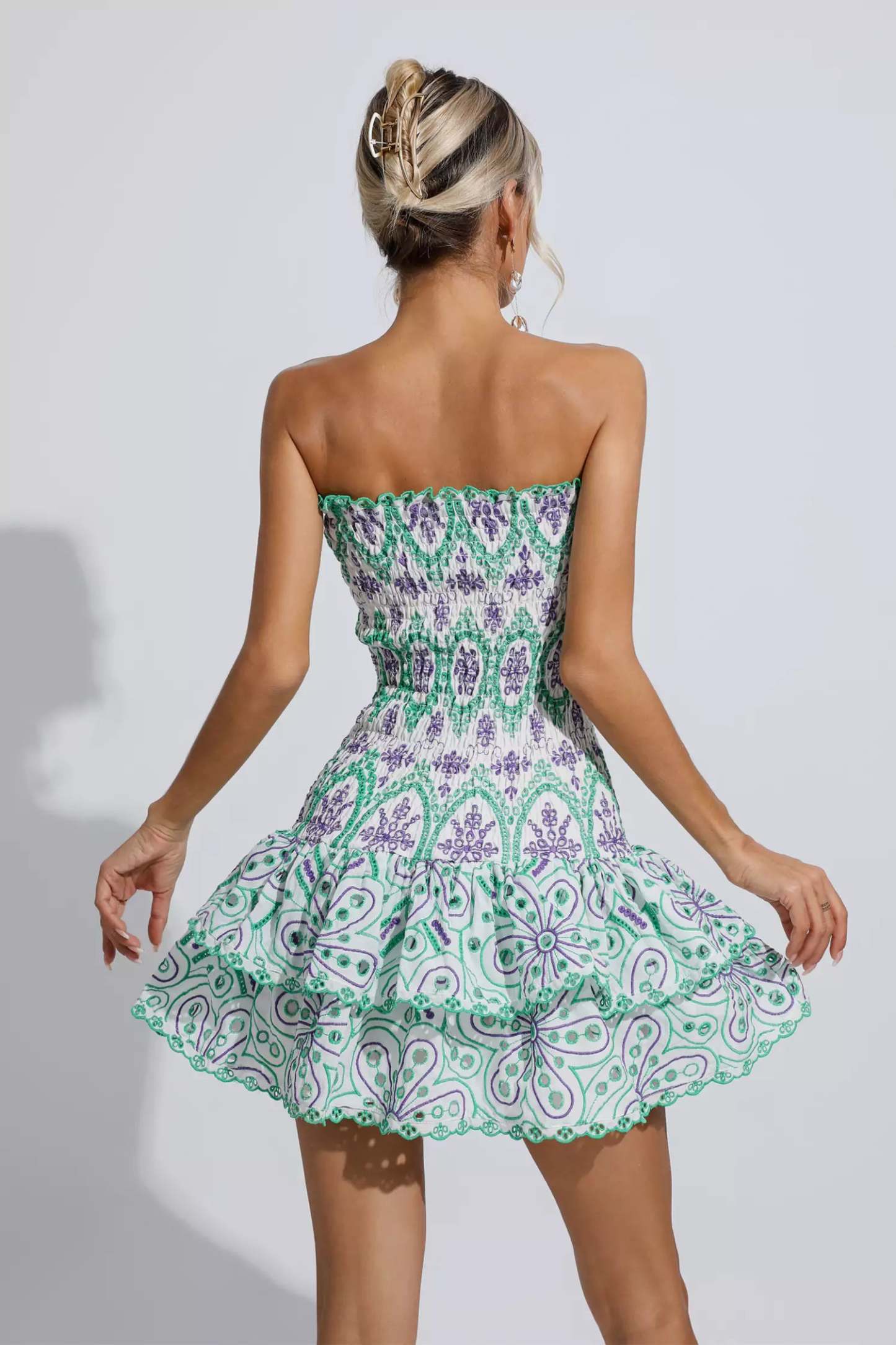 Milo Green Ruffle Mini Dress