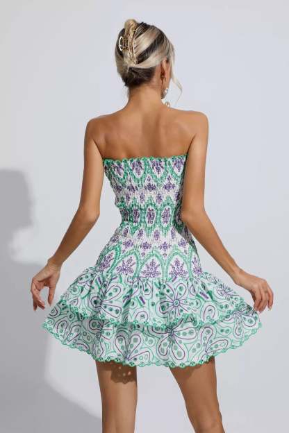 Milo Green Ruffle Mini Dress