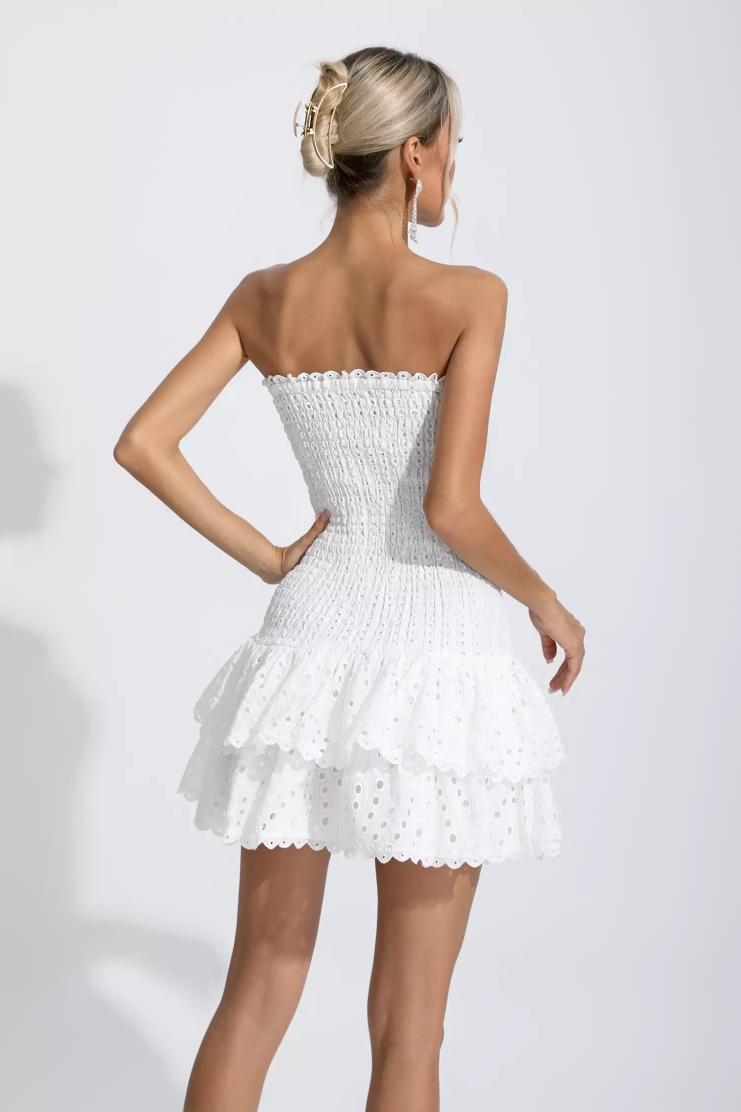 Milo White Ruffle Mini Dress