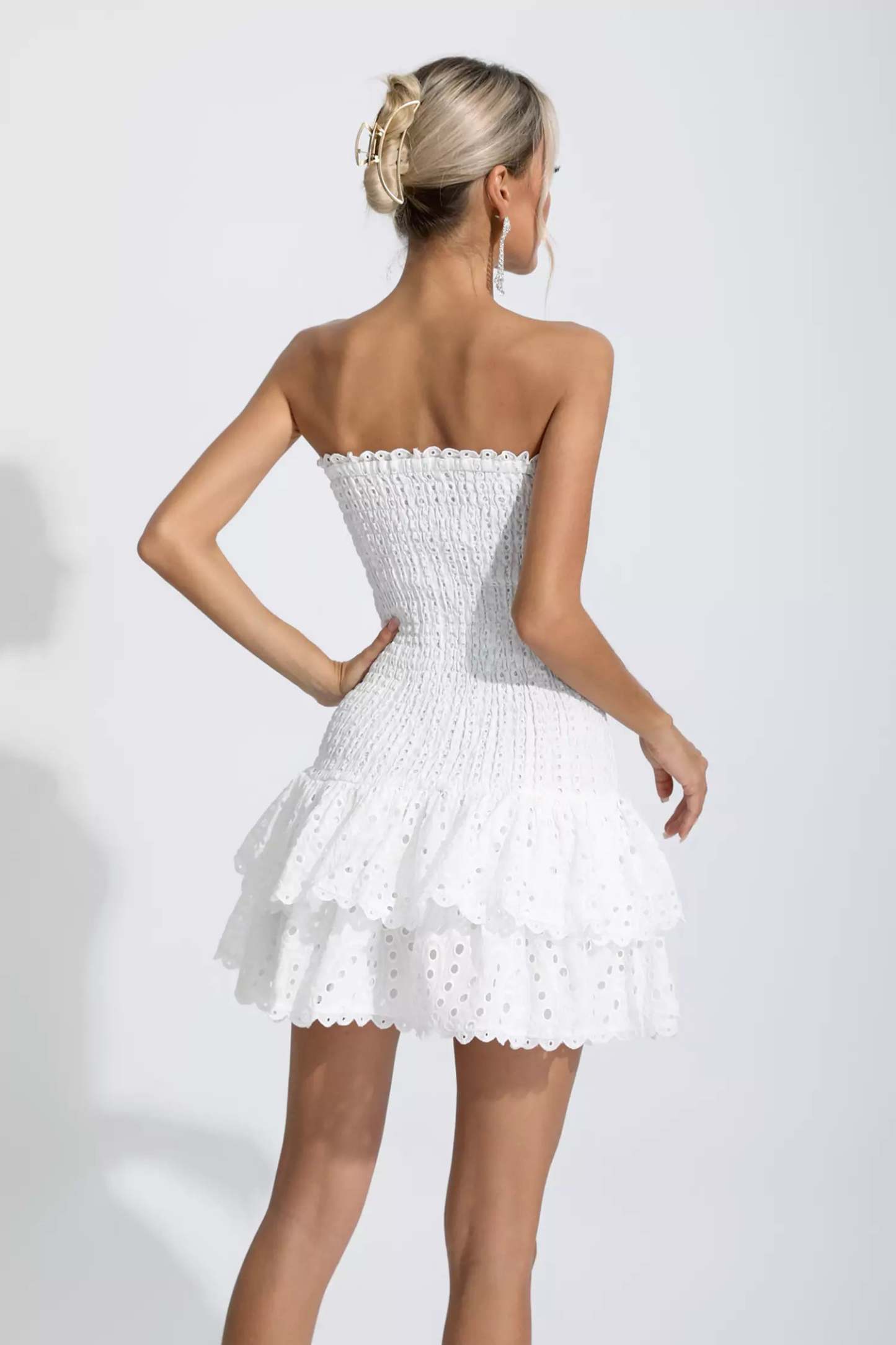 Milo White Ruffle Mini Dress