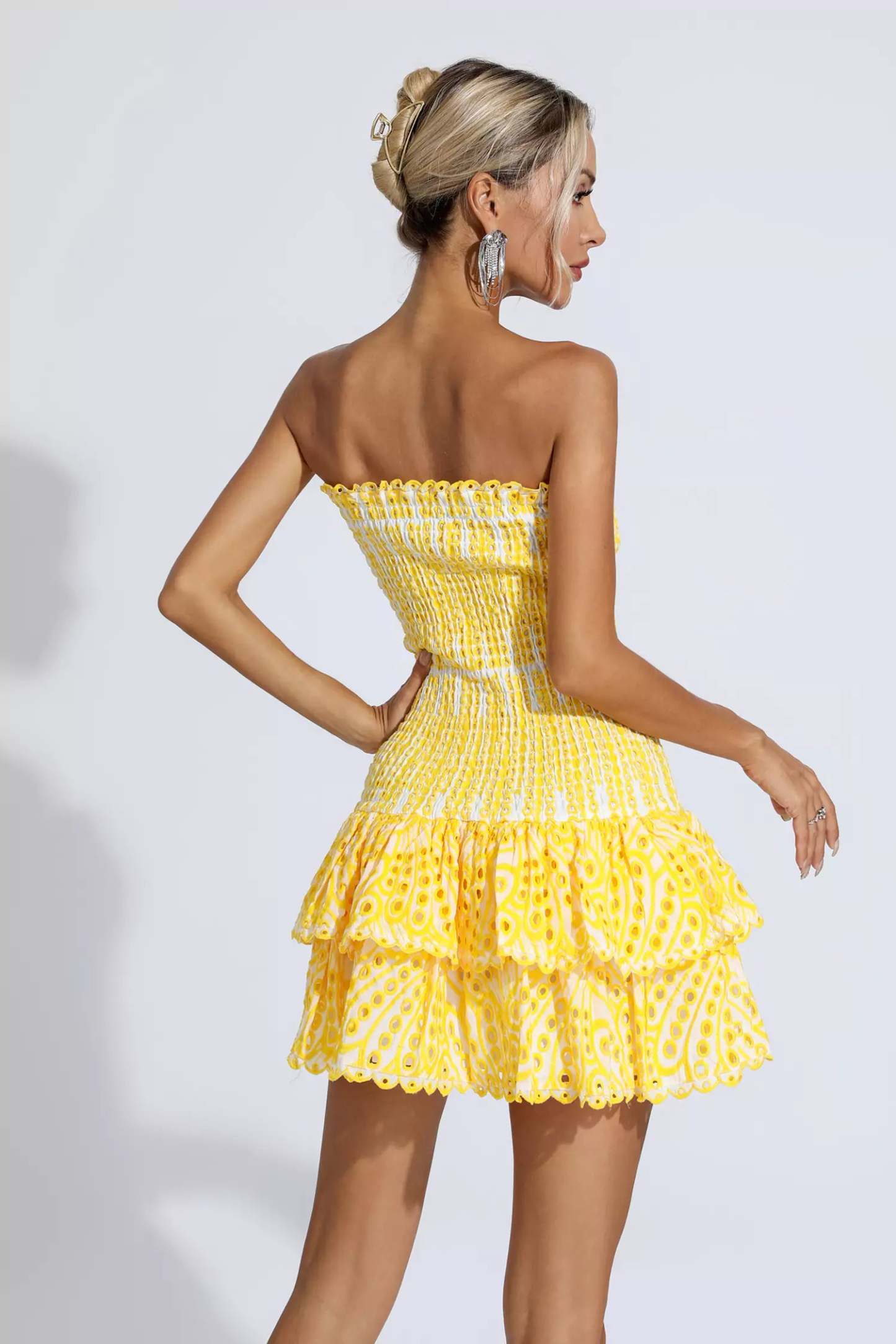 Milo Yellow Ruffle Mini Dress