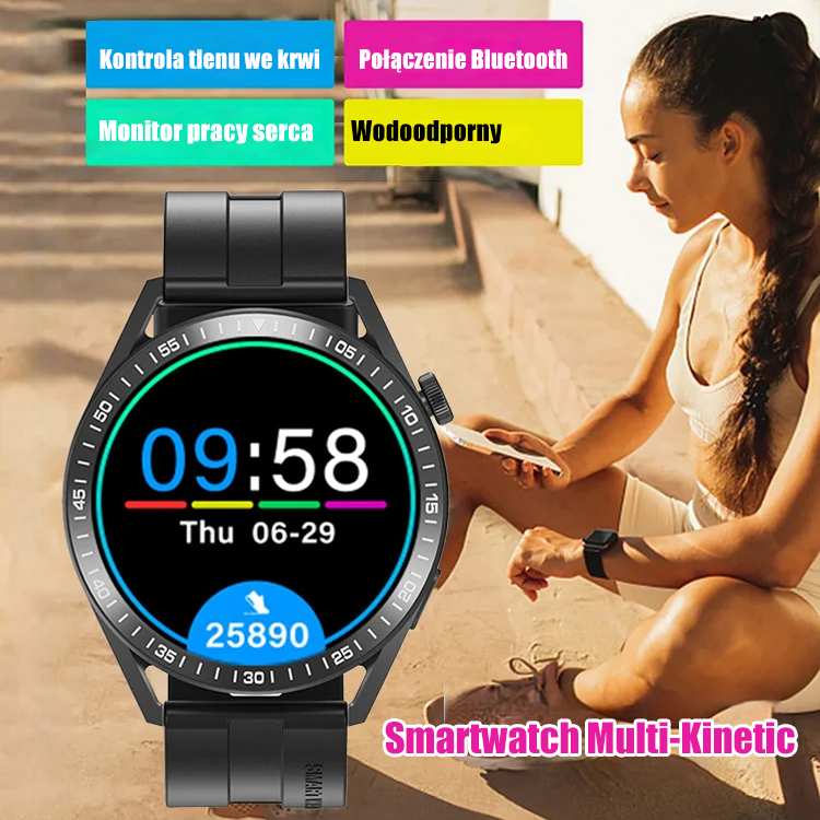 【🔥🔥🔥Polecane ulubione produkty】Zegarek Bluetooth z czujnikiem tętna