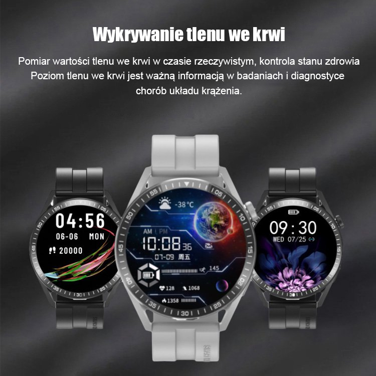【🔥🔥🔥Polecane ulubione produkty】Zegarek Bluetooth z czujnikiem tętna