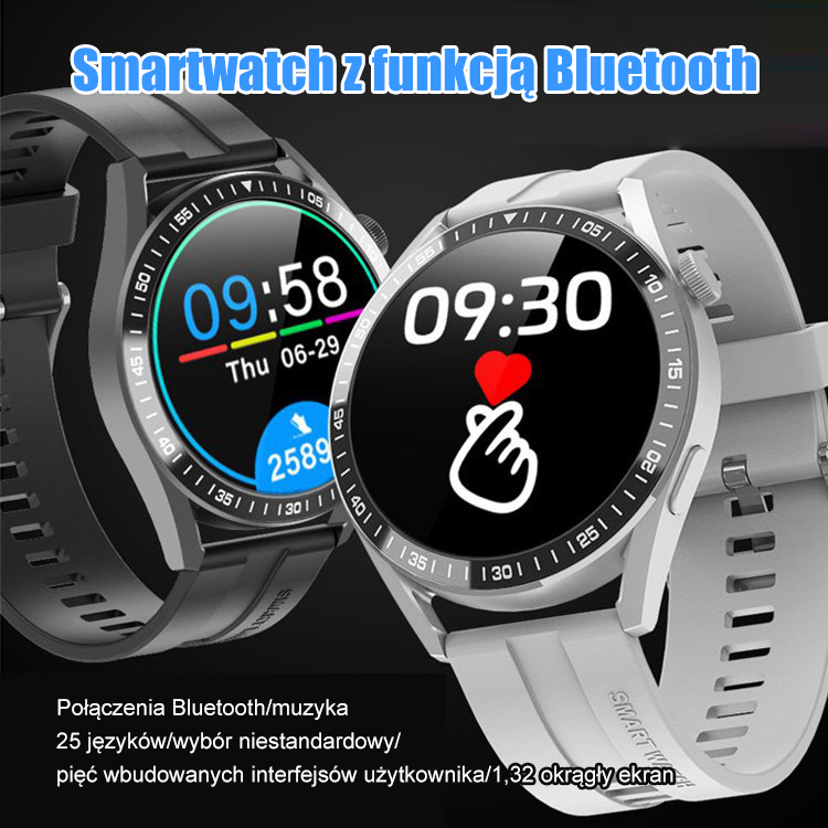 【🔥🔥🔥Polecane ulubione produkty】Zegarek Bluetooth z czujnikiem tętna