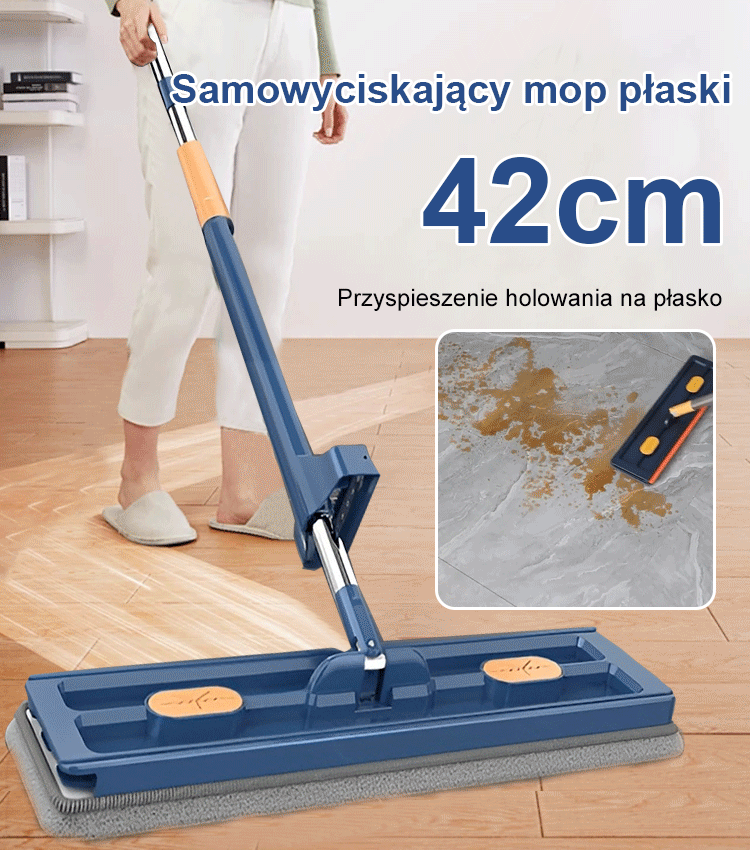 Samowyciskający mop płaski