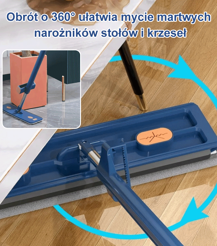 Samowyciskający mop płaski