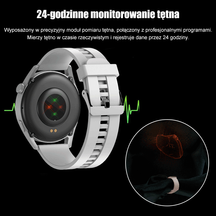 【🔥🔥🔥Polecane ulubione produkty】Zegarek Bluetooth z czujnikiem tętna