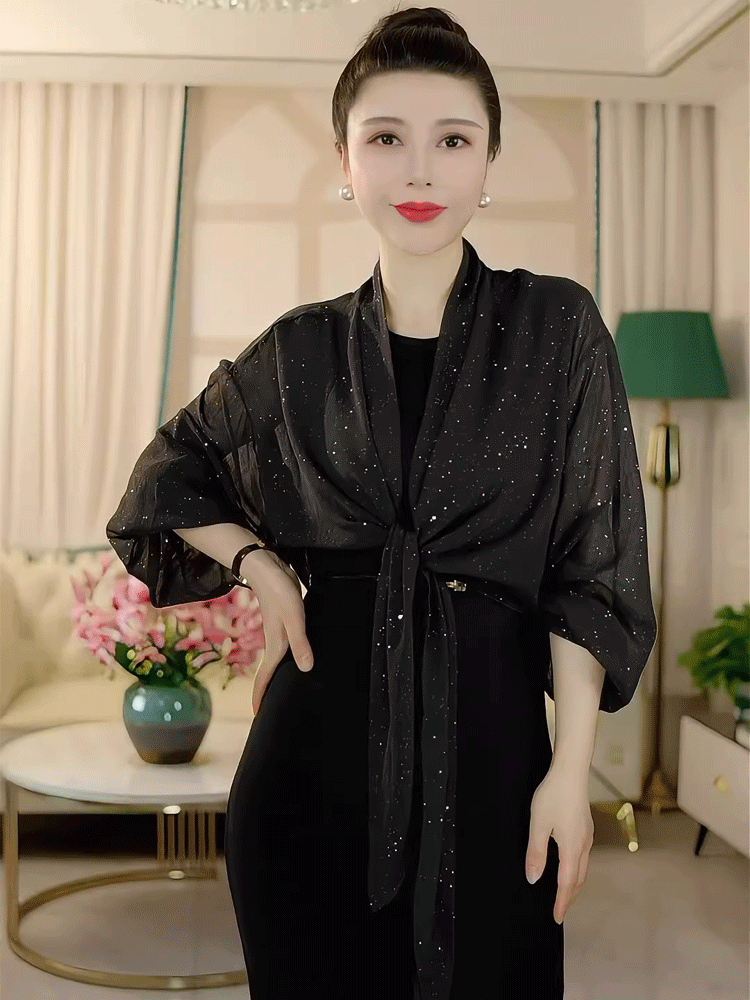 滿天星時尚百搭氣質防曬披肩