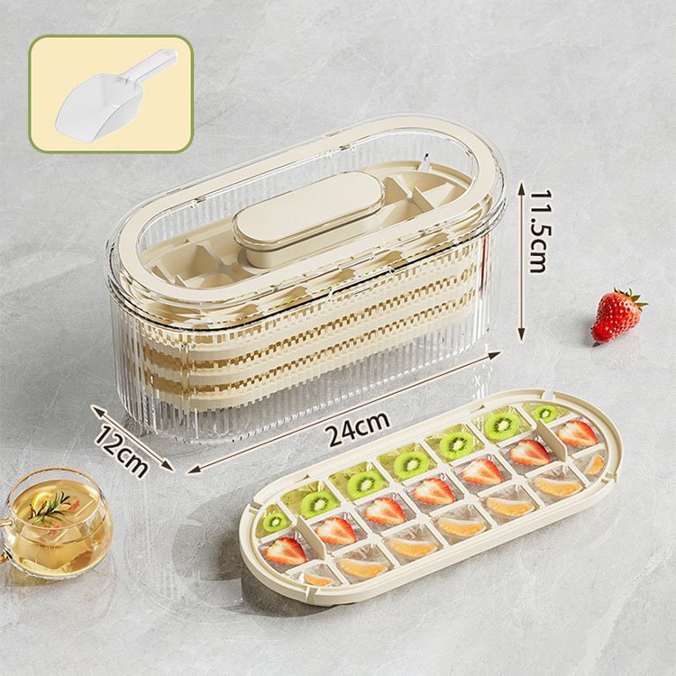 家用冰箱自製製冰盒 食品級儲存盒冰塊模具按壓冰格