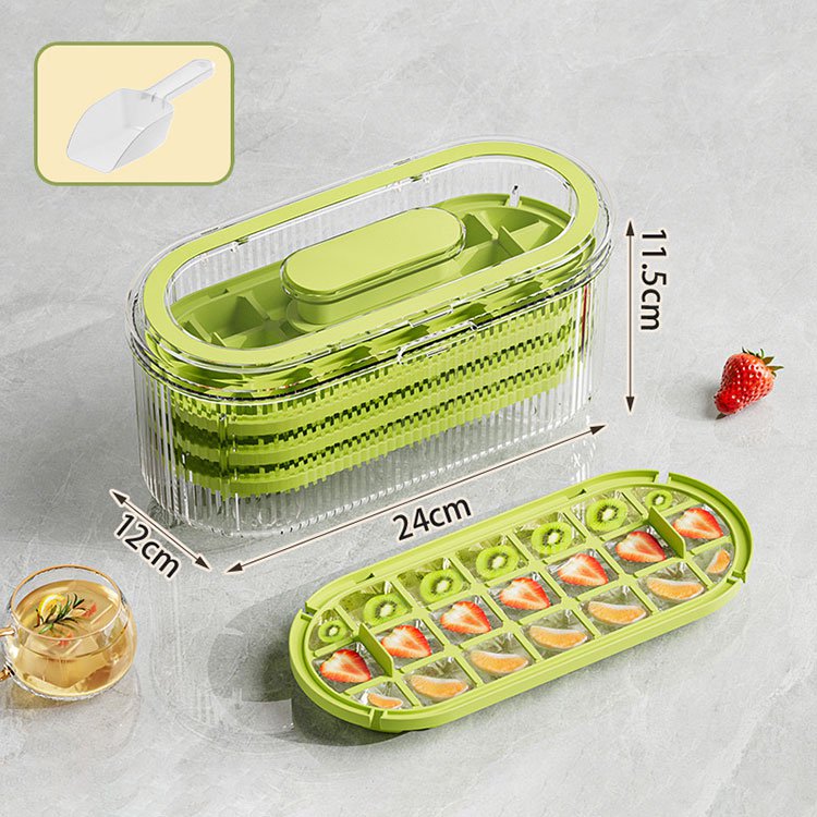 家用冰箱自製製冰盒 食品級儲存盒冰塊模具按壓冰格