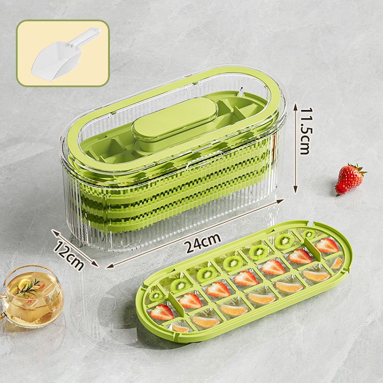 家用冰箱自製製冰盒 食品級儲存盒冰塊模具按壓冰格