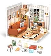Rolife DIY Miniature Plastic House Building Set Toys Playset with LED Suitable for Mini Figures C...
