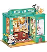 Rolife DIY Miniature Dollhouse Room Kit - Tea Shop Diorama Kit DIY Crafts Hobbies for Women/Men G...