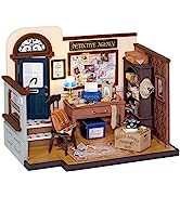 Rolife DIY Miniature Dollhouse Room Kit - Detective Agency Diorama Kit DIY Crafts Hobbies for Wom...