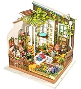 Rolife Dollhouse DIY Miniature Set Garden House LED Model Building Kit Hobby CraftHome Decor-Chri...