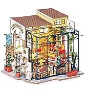 Rolife DIY Miniature Doll House Kit with Furniture for Children Adult Wooden Kits Toy (Emily's Fl...