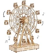 Rolife 3D Wooden Puzzle Hand Crank Music Box Machinarium Toys-DIY Wood Craft Kit-Creative Gift fo...