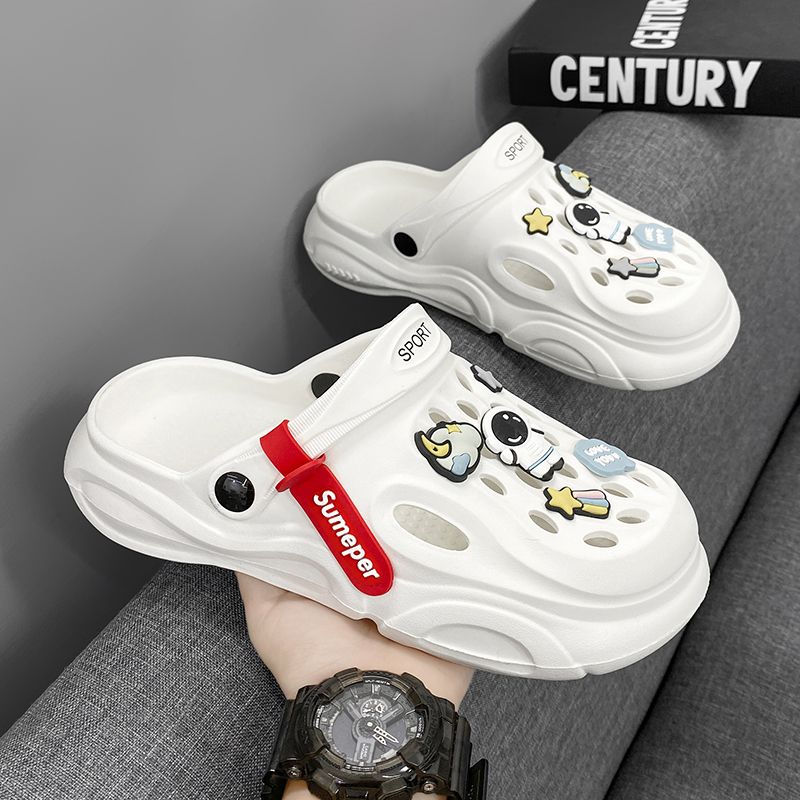 洞洞鞋外穿踩屎感包厚底防滑耐磨鞋靴