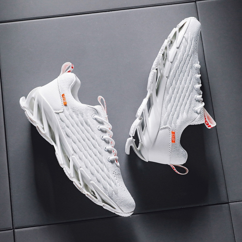 透氣網面流行潮鞋休閒運動跑步刀鋒男鞋